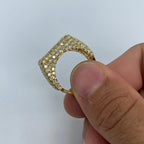 14K Gold Rectangle Ice Diamond Ring - additional product view 4