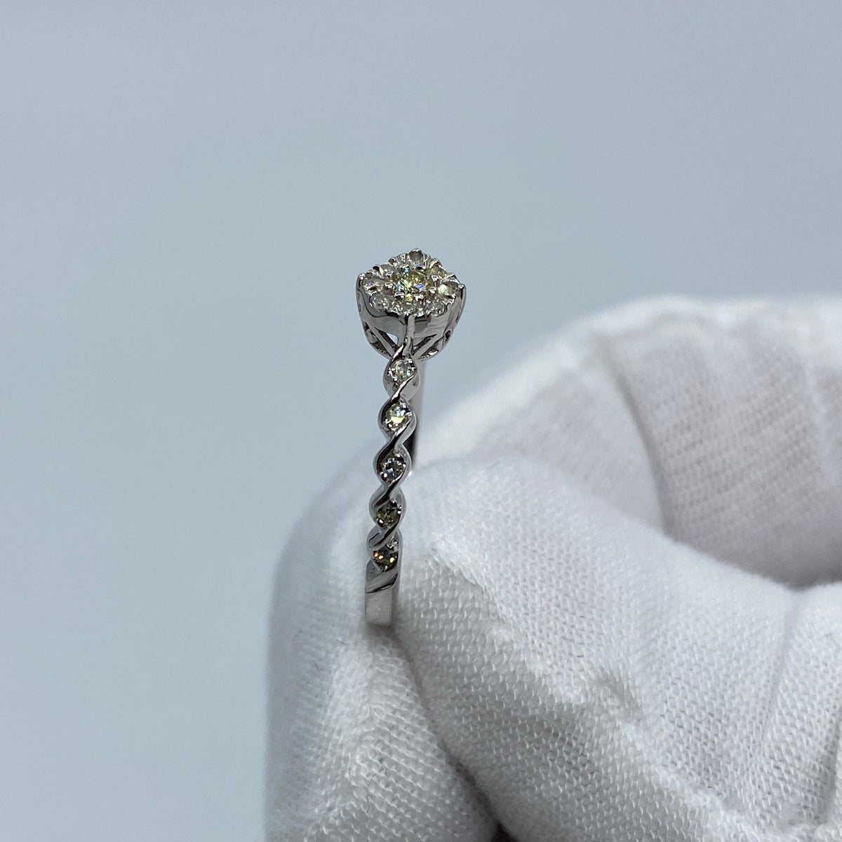 14K Gold Princess Diamond Engagement Ring - additional product view 3
