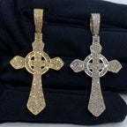 10K Gold Celtic Cross Diamond Baguette Pendant 2.0 Ct - main product photo