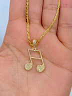 10K Gold Diamond Music Note - additional product view 3