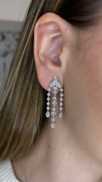 14K Gold Bridal Shooting Star Diamond Earrings - additional product view 2