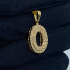Initial O Bubble Diamond Pendant - additional product view 4