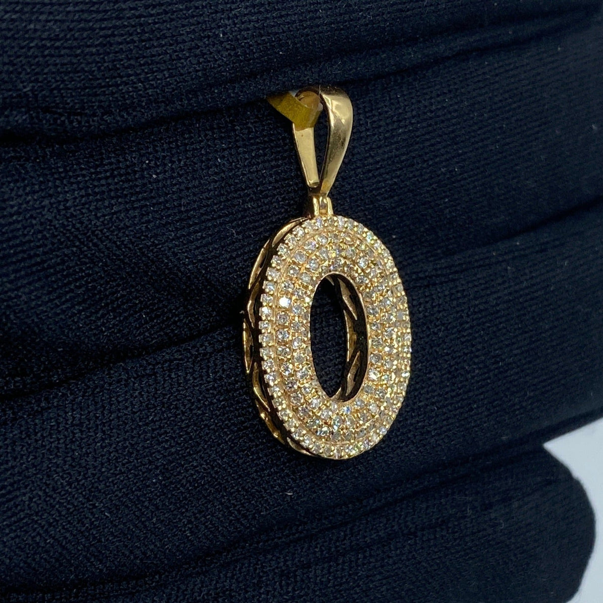 Initial O Bubble Diamond Pendant - additional product view 4