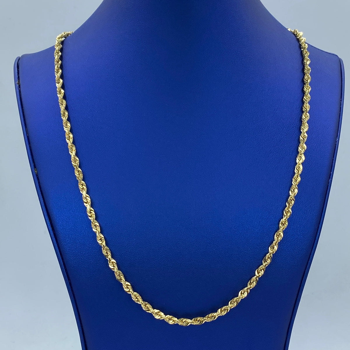 10K Gold 4mm Rope Chain 23 in - additional product view 2
