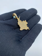 14K Gold Colombia Diamond Pendant - additional product view 4