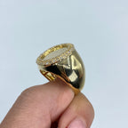 10K Gold Circle Photo Diamond Ring - additional product view 5