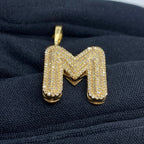 Initial M Bubble Diamond Pendant - additional product view 3