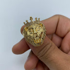 10K Gold King of the Jungle Diamond Ring in yellow gold - close-up product photo