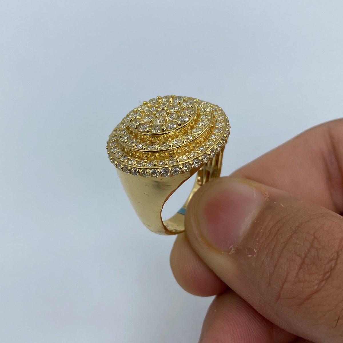 14K Gold Circle Olympus Diamond Ring - additional product view 3