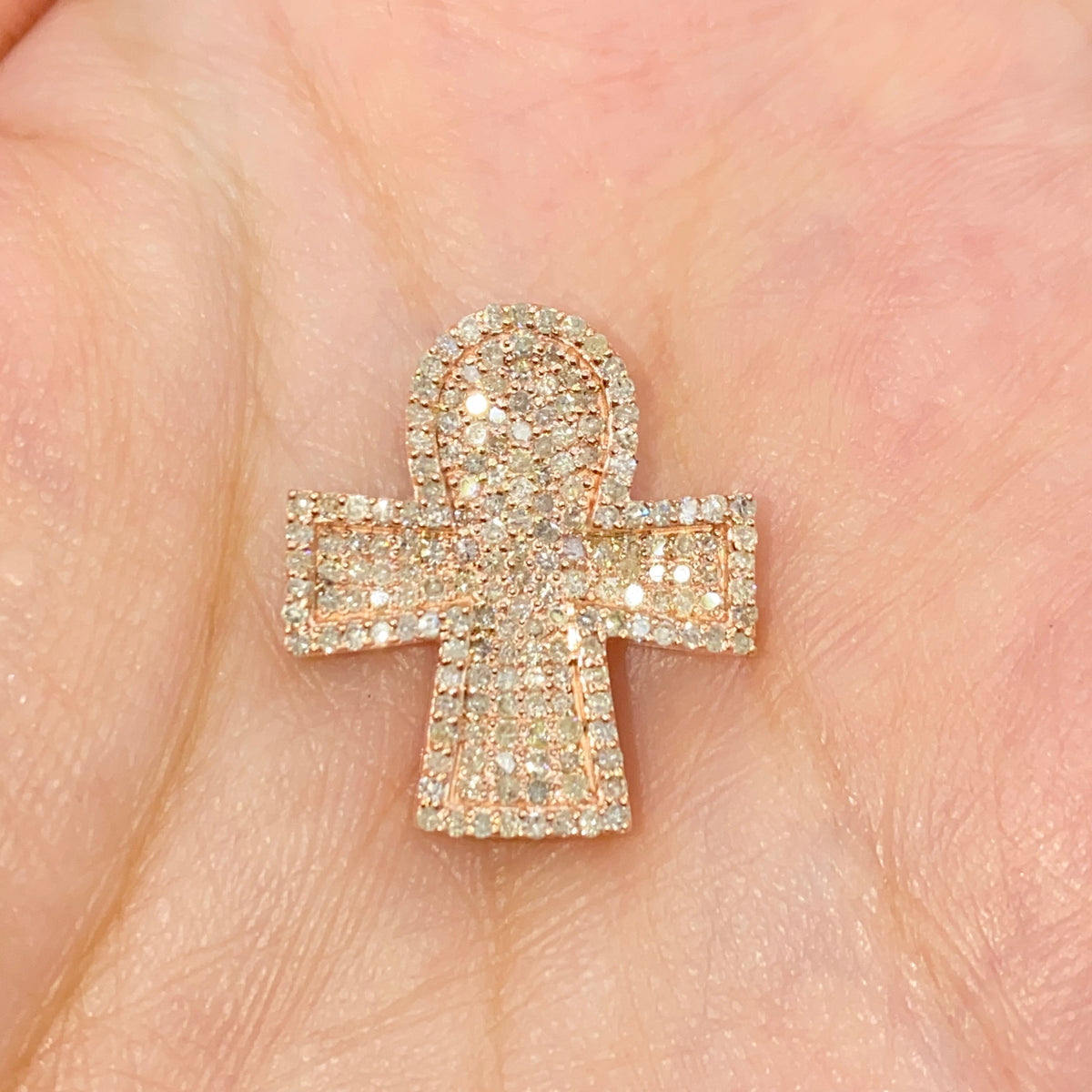 14K Gold Robyn Ankh Diamond Pendant - additional product view 5