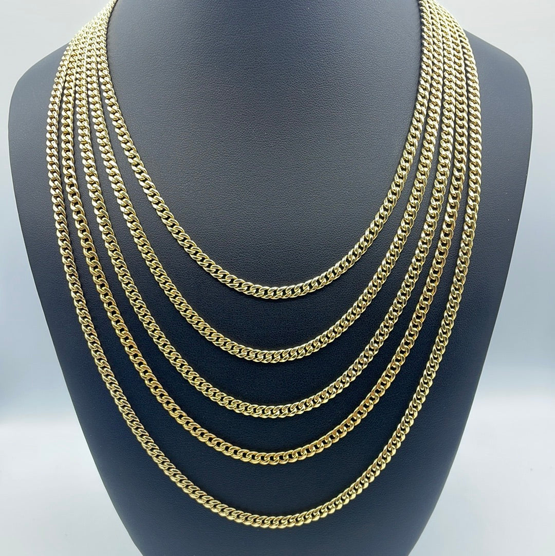 14K Gold 5mm Miami Cuban Link Chain 18–26 in, 18" - close-up product photo