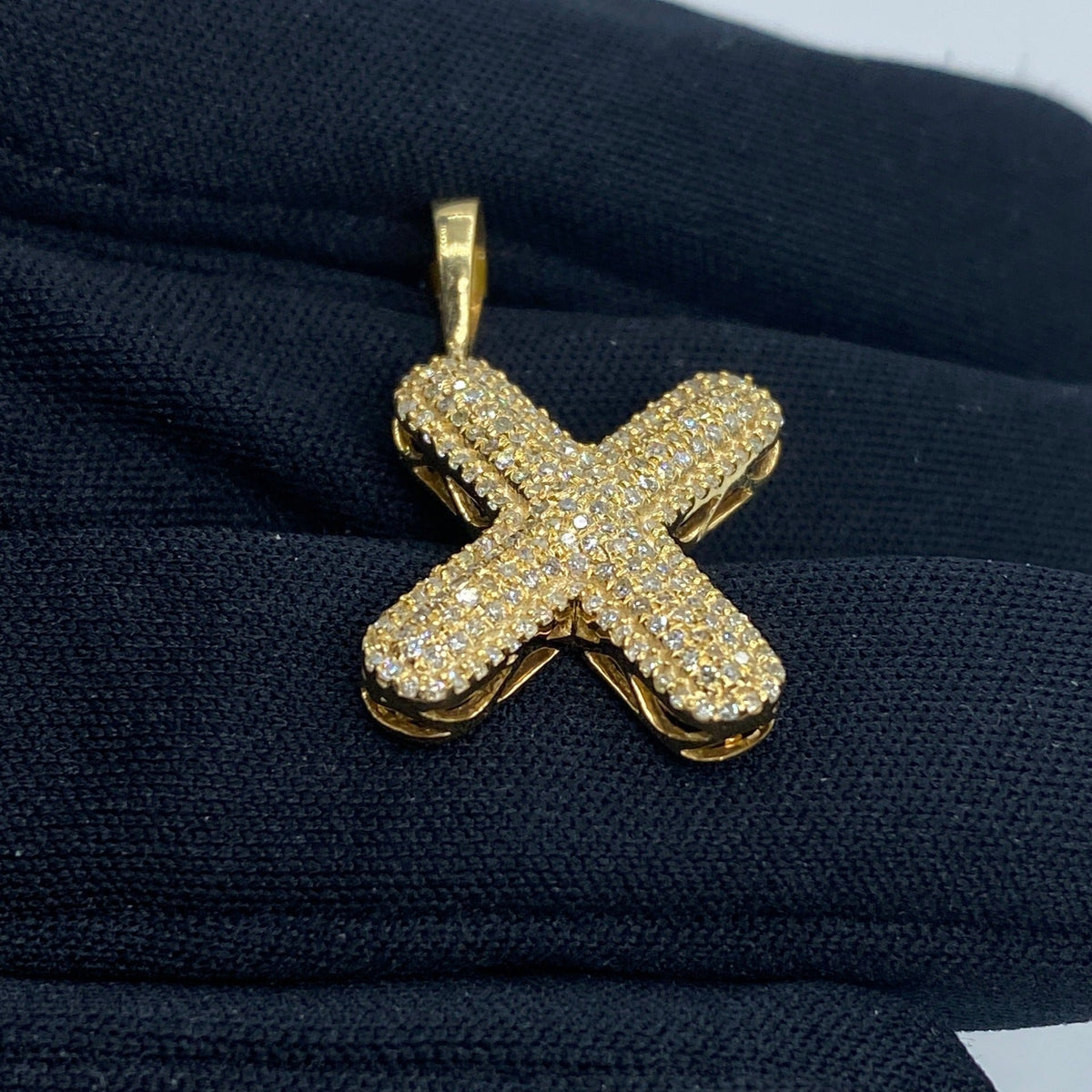 Initial X Bubble Diamond Pendant - additional product view 3