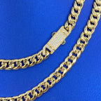 14K Gold 7mm Cuban Link CZ Chain 16–18 in - additional product view 3