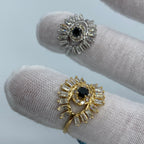 14K Gold Lady Evil Eye Baguette Diamond Ring - additional product view 2