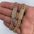 14K Gold 8mm Cuban Link Diamond Bracelet 7–8 in - additional product view 3