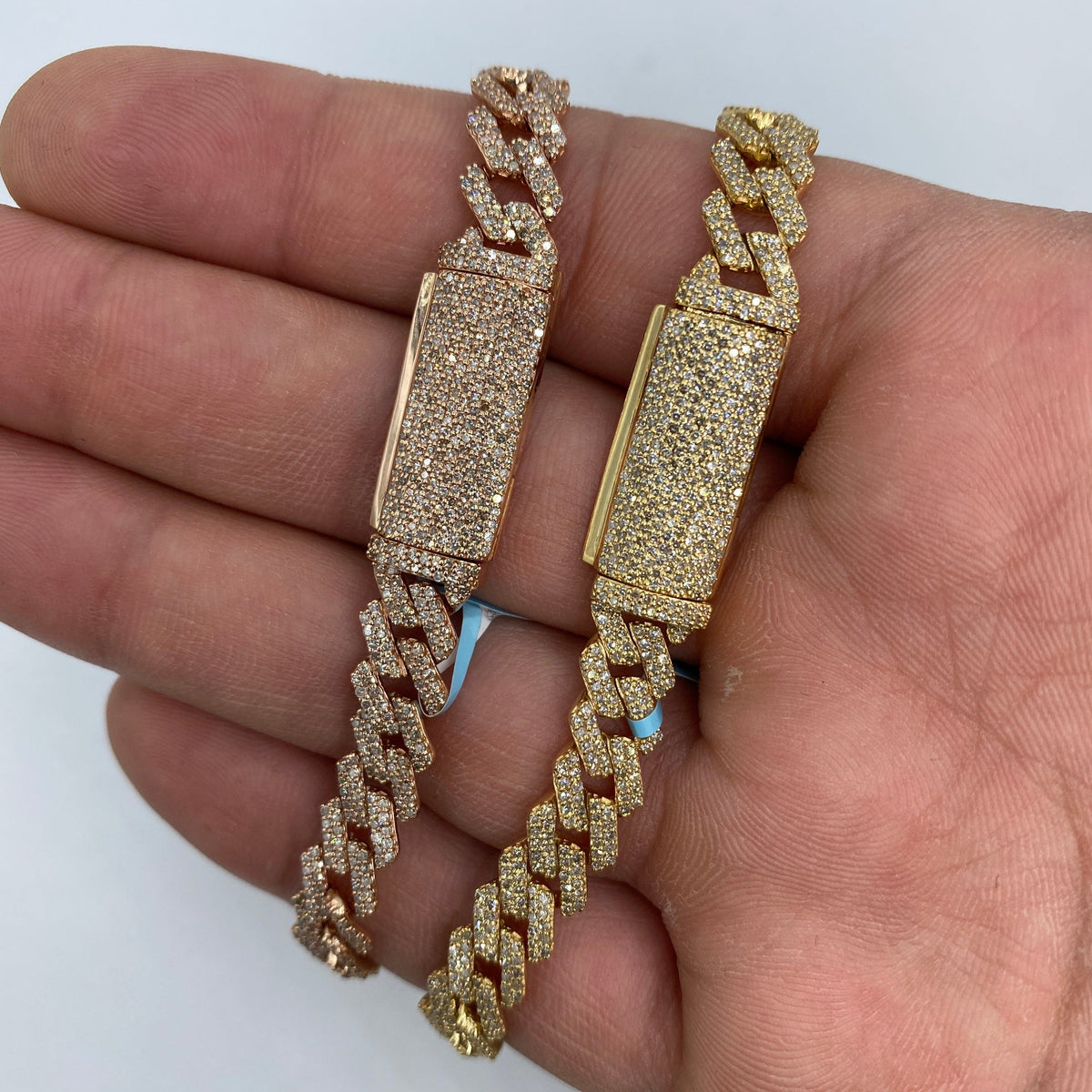 14K Gold 8mm Cuban Link Diamond Bracelet 7–8 in - additional product view 3