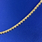 14K Gold Heart Link Tennis Diamond Chain 17 in - additional product view 3