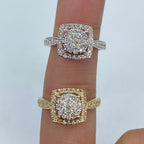 14K Gold Primrose Circle Square Halo Diamond Ring - additional product view 2