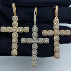 10K Gold Square Cross Diamond Pendant - main product photo