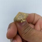 10K Gold 3D Spade Diamond Ring - additional product view 2
