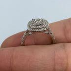 14K Gold Large 3D Square Diamond Engagement Ring - additional product view 5