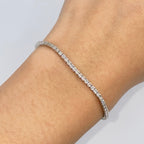 14K Gold 2mm Diamond Tennis Bracelet 7 in - additional product view 2