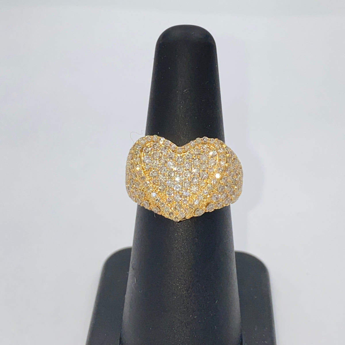 14K Gold Protect Icy Heart Diamond Ring - additional product view 4