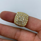 14K Gold Square Jumbo Italian Diamond Ring - additional product view 6