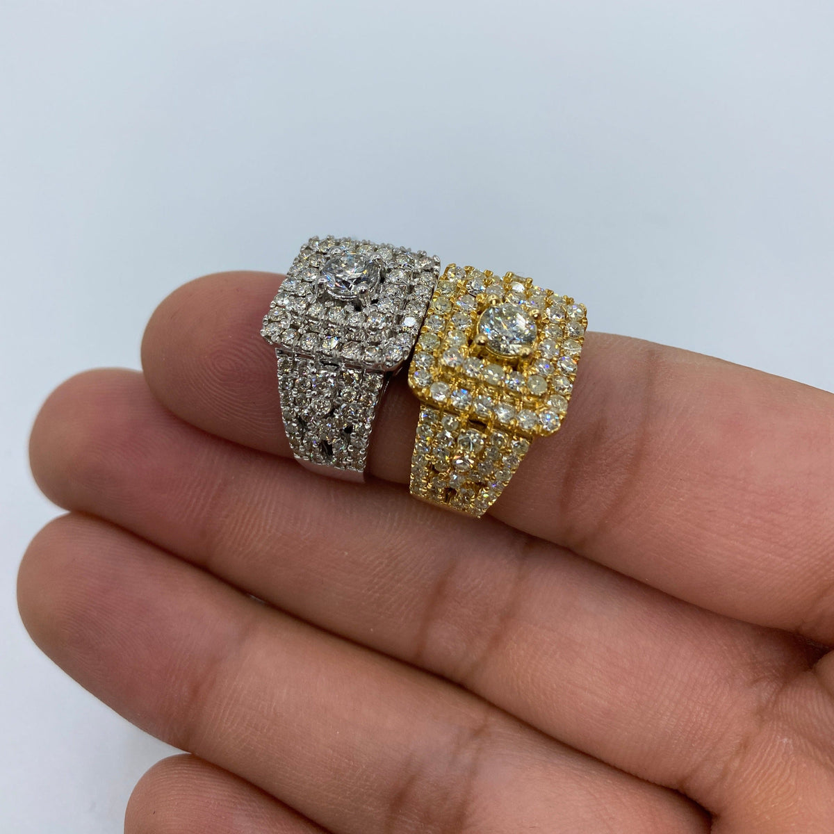14K Gold Square Engagement Diamond Ring - additional product view 5