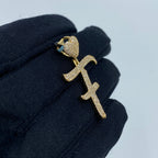 14K Gold Initial F Script Heart Diamond Pendant - additional product view 3