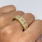 10K Gold 6.8mm Rectangle Diamond Baguette Ring - additional product view 4