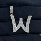 14K Gold Bamboo Initial Letter Diamond Baguette Pendants Full Collection - additional product view 36
