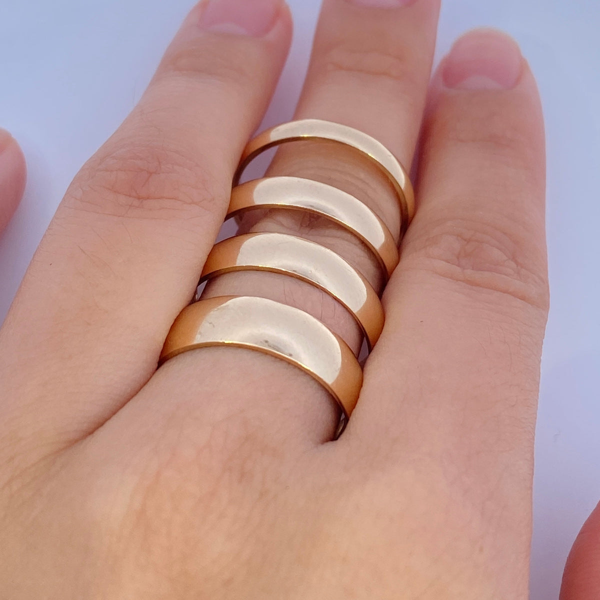 14K Solid Yellow Gold Band Ring - additional product view 3