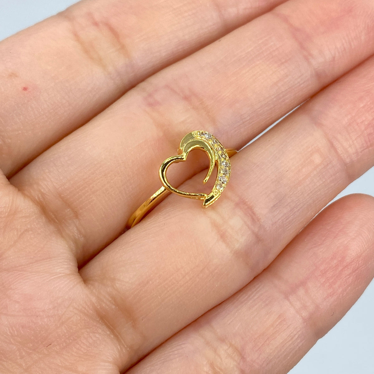 14K Gold Lover Heart Diamond Ring - additional product view 3