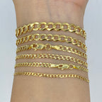 10K Gold Flat Cuban Link Anklet - additional product view 3