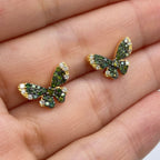14K Gold Lucky Butterfly Diamond Earrings - additional product view 2
