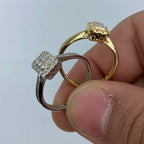 14K Gold Rectangle Diamond Engagement Ring - additional product view 7