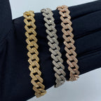 10K Gold 10mm Cuban Link Diamond Bracelet 7.5 in - additional product view 2