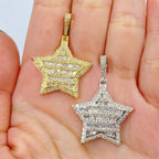 10K Gold Stellaris Star Diamond Baguette Pendant - additional product view 3
