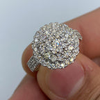 14K White Gold Circle Diamond Engagement Ring - additional product view 2
