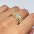 10K Gold/14K Roy Diamond Baguette Ring in yellow gold, 10K - close-up product photo