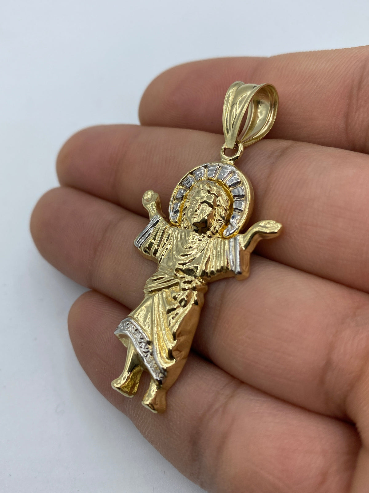 14K Gold Baby Jesus Pendant - additional product view 5