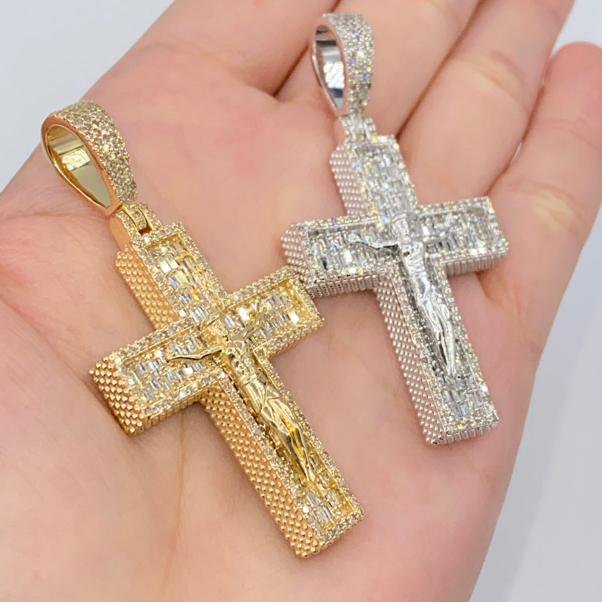 14K Gold Sunday Cross Diamond Pendant - additional product view 7