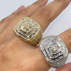 14K Gold Jumbo Square Baguette Diamond Ring - additional product view 2