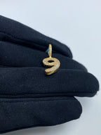 14K Gold Number 9 Diamond Baguette Pendant - additional product view 4