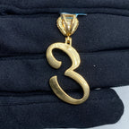 14K Gold Initial E Script Heart Diamond Pendant - additional product view 5