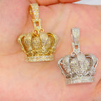 10K Gold Regal Crown Diamond Pendant - additional product view 2