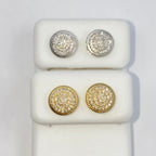 14K Gold 8.3mm Circle Diamond Earrings - additional product view 6