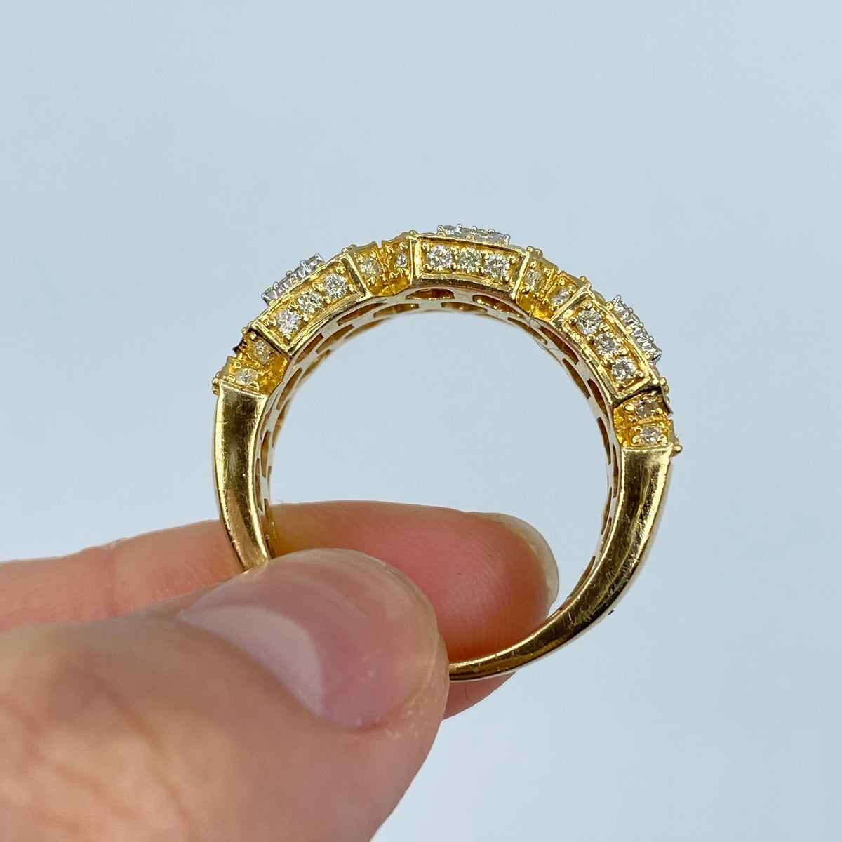 14K Gold Champion Rectangle Diamond Baguette Ring - additional product view 4