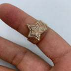 14K Gold Rose Star Diamond Ring - additional product view 7